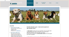 Desktop Screenshot of formationeducateurcanin.net